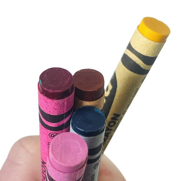 Crayola Crayon Retired Vintage 5 Loose NEW Indian Red Dandelion Thistle Teal Mul - Picture 7 of 7